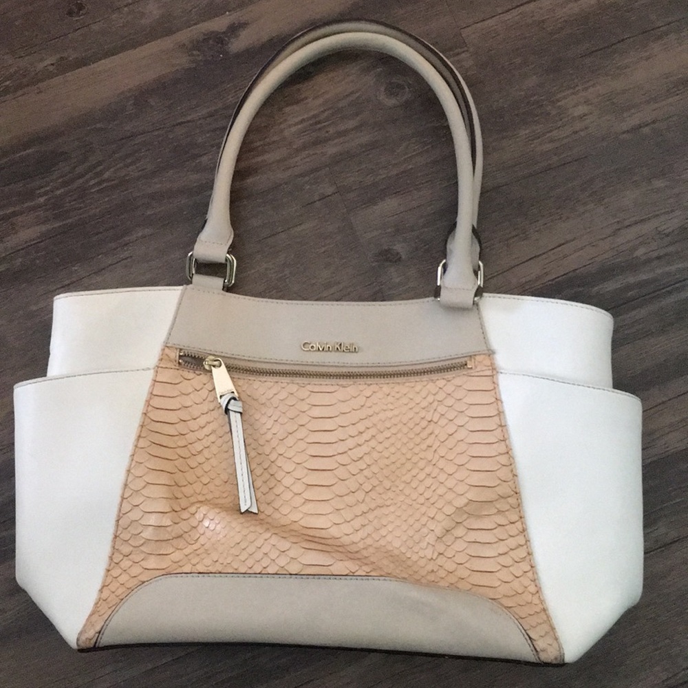 Calvin Klein Handbag - Blush Snakeskin